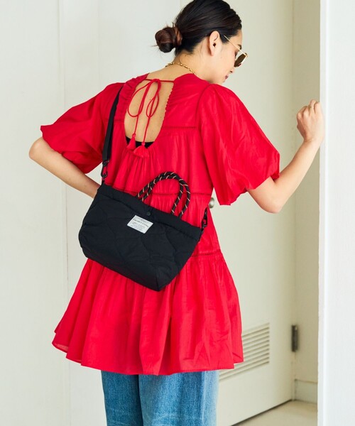KiU(キウ)の「KiU×FREAK'S STORE/キウ×フリークスストア 別注PADDED DAY TOTE MINI BAG パデット デイトート ミニ バッグ 撥水(ショルダーバッグ・メンズ・オレンジ/レオパード/ブラウン/ブラック・ONE SIZE)」の6枚目の写真