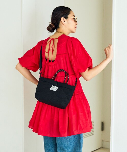 KiU(キウ)の「KiU×FREAK'S STORE/キウ×フリークスストア 別注PADDED DAY TOTE MINI BAG パデット デイトート ミニ バッグ 撥水(ショルダーバッグ・メンズ・オレンジ/レオパード/ブラウン/ブラック・ONE SIZE)」の7枚目の写真