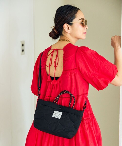 KiU(キウ)の「KiU×FREAK'S STORE/キウ×フリークスストア 別注PADDED DAY TOTE MINI BAG パデット デイトート ミニ バッグ 撥水(ショルダーバッグ・メンズ・オレンジ/レオパード/ブラウン/ブラック・ONE SIZE)」の8枚目の写真