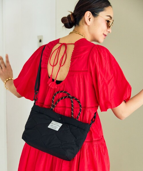 KiU(キウ)の「KiU×FREAK'S STORE/キウ×フリークスストア 別注PADDED DAY TOTE MINI BAG パデット デイトート ミニ バッグ 撥水(ショルダーバッグ・メンズ・オレンジ/レオパード/ブラウン/ブラック・ONE SIZE)」の9枚目の写真