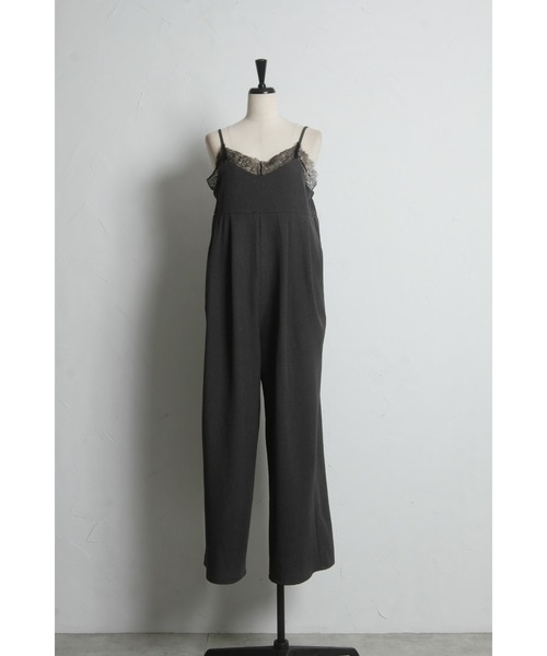 &. NOSTALGIA（アンドドットノスタルジア）の「レースキャミオールインワン（つなぎ/オールインワン・レディース・ブラック/チャコールグレー・M）」の14枚目の写真