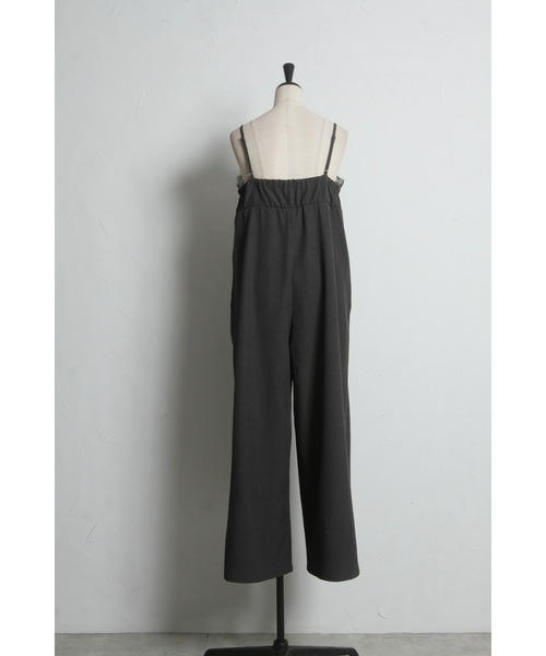 &. NOSTALGIA（アンドドットノスタルジア）の「レースキャミオールインワン（つなぎ/オールインワン・レディース・ブラック/チャコールグレー・M）」の16枚目の写真