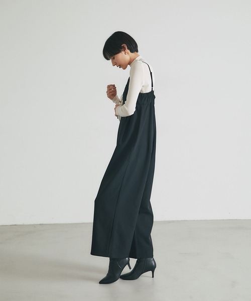 &. NOSTALGIA（アンドドットノスタルジア）の「レースキャミオールインワン（つなぎ/オールインワン・レディース・ブラック/チャコールグレー・M）」の4枚目の写真