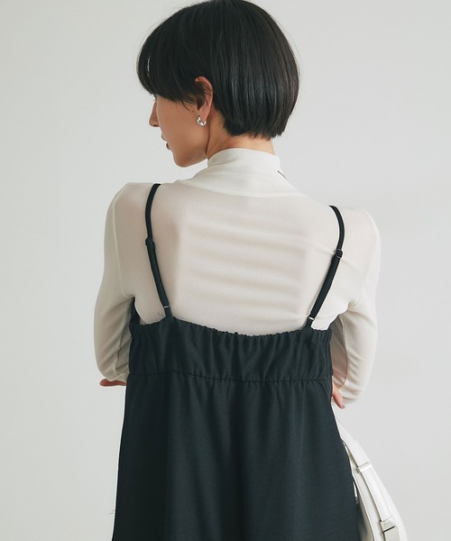 &. NOSTALGIA（アンドドットノスタルジア）の「レースキャミオールインワン（つなぎ/オールインワン・レディース・ブラック/チャコールグレー・M）」の7枚目の写真