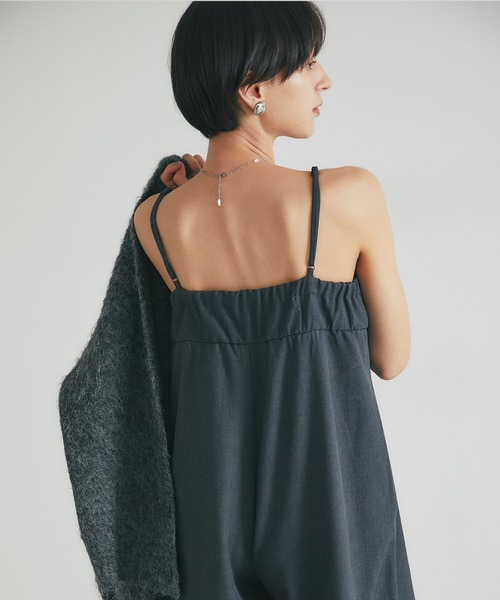 &. NOSTALGIA（アンドドットノスタルジア）の「レースキャミオールインワン（つなぎ/オールインワン・レディース・ブラック/チャコールグレー・M）」の12枚目の写真