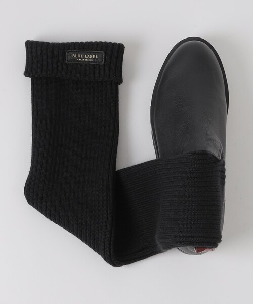 BLUE LABEL CRESTBRIDGE（ブルーレーベルクレストブリッジ）の「ニットロングブーツ（ブーツ・レディース・ブラック・S/M）」の6枚目の写真