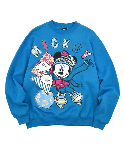 【USED】90’s Disney “Ice skate Mickey” スウェット USA製
