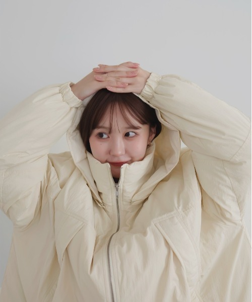 ayu×LIAN】ファイバーダウンフードデザインジャケット（ダウン