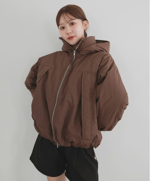 セール】【ayu×LIAN】ファイバーダウンフードデザインジャケット