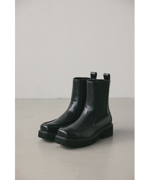 STYLEMIXER（スタイルミキサー）の「スクエアトゥミドルブーツ（ブーツ・レディース・ブラック・SMALL/MEDIUM/LARGE/LL）」の2枚目の写真