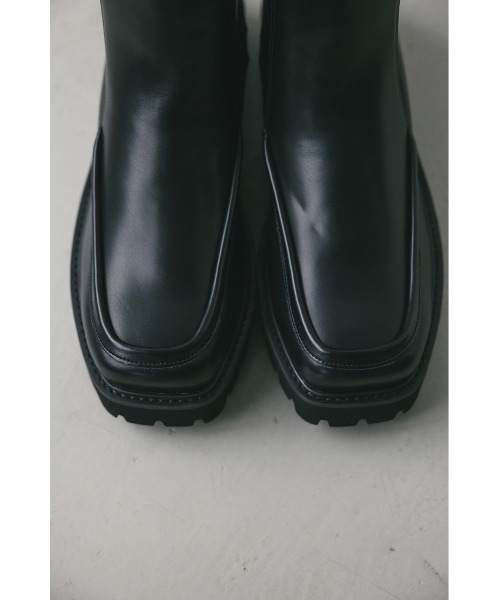 STYLEMIXER（スタイルミキサー）の「スクエアトゥミドルブーツ（ブーツ・レディース・ブラック・SMALL/MEDIUM/LARGE/LL）」の4枚目の写真