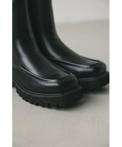 STYLEMIXER（スタイルミキサー）の「スクエアトゥミドルブーツ（ブーツ・レディース・ブラック・SMALL/MEDIUM/LARGE/LL）」の5枚目の写真