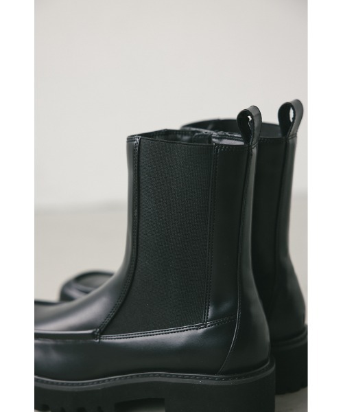 STYLEMIXER（スタイルミキサー）の「スクエアトゥミドルブーツ（ブーツ・レディース・ブラック・SMALL/MEDIUM/LARGE/LL）」の6枚目の写真