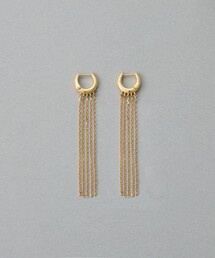 ete ゴールド ピアス(両耳用) ete｜エテのピアス（両耳用）（ゴールド/金色系・フリンジ）通販