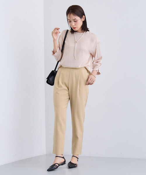 INDIVI(インディヴィ)の「◆【洗える/ウール調素材】タックテーパードパンツ(その他パンツ・レディース・グレー/ブラック系2/キャメル・13/36/38/40)」の15枚目の写真