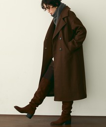 Trish（トリッシュ）の「フェイクウールダブルロングコート（チェスターコート）」