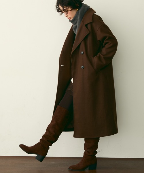 WORKHOUSE ウールコート フィッシャーマン サイズ38 ブラウンオリーブ WORKHOUSE ウールコート フィッシャーマン サイズ38 ブラウンオリーブ