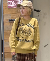 RODEO CROWNS WIDE BOWL | アニマルジャガードニットトップス(ニット/セーター)