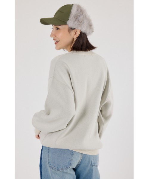 RODEO CROWNS WIDE BOWL（ロデオクラウンズワイドボウル）の「アニマルジャガードニットトップス（ニット/セーター・レディース・オフホワイト/パープル/マスタード/ブラック・MEDIUM/LARGE）」の7枚目の写真