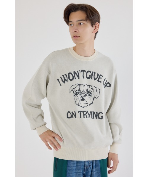 RODEO CROWNS WIDE BOWL（ロデオクラウンズワイドボウル）の「アニマルジャガードニットトップス（ニット/セーター・レディース・オフホワイト/パープル/マスタード/ブラック・MEDIUM/LARGE）」の12枚目の写真