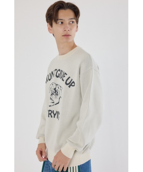 RODEO CROWNS WIDE BOWL（ロデオクラウンズワイドボウル）の「アニマルジャガードニットトップス（ニット/セーター・レディース・オフホワイト/パープル/マスタード/ブラック・MEDIUM/LARGE）」の13枚目の写真