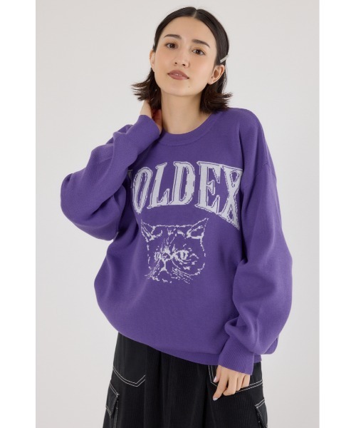 RODEO CROWNS WIDE BOWL（ロデオクラウンズワイドボウル）の「アニマルジャガードニットトップス（ニット/セーター・レディース・オフホワイト/パープル/マスタード/ブラック・MEDIUM/LARGE）」の17枚目の写真