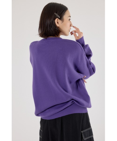 RODEO CROWNS WIDE BOWL（ロデオクラウンズワイドボウル）の「アニマルジャガードニットトップス（ニット/セーター・レディース・オフホワイト/パープル/マスタード/ブラック・MEDIUM/LARGE）」の19枚目の写真