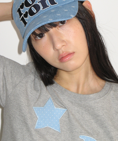 RONRON(ロンロン)の「FIGURE SHAPE APPLIQUE T SHIRT GREY(Tシャツ/カットソー・レディース・その他・FREE)」の2枚目の写真