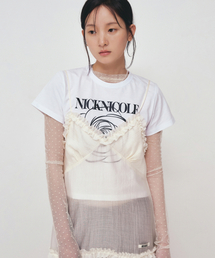 ROSE SIGNATURE CROP TOP_WHITE BLACK