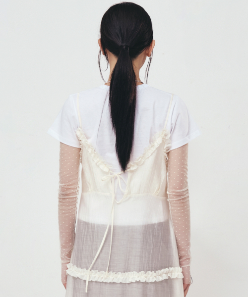 NICK&NICOLE(ニックアンドニコール)の「ROSE SIGNATURE CROP TOP_WHITE BLACK(Tシャツ/カットソー・レディース・その他・FREE)」の3枚目の写真