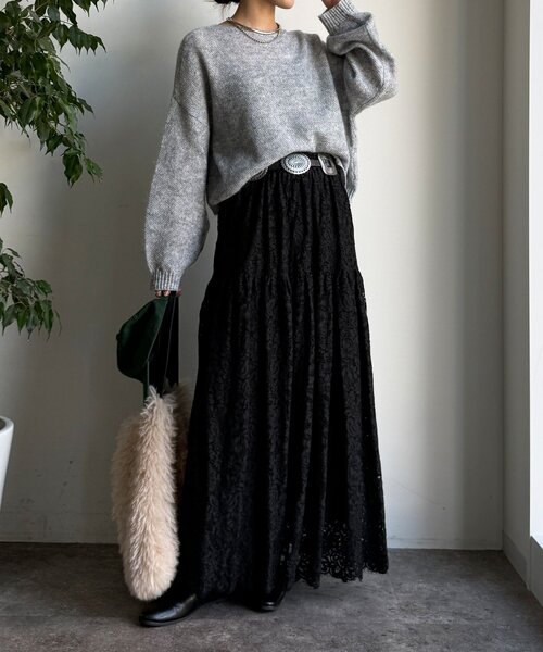 DouDou（ドゥドゥ）の「モヘヤメランジプルオーバー（ニット/セーター・レディース・ブラウン/ベージュ/グレー/イエロー・FREE）」の8枚目の写真