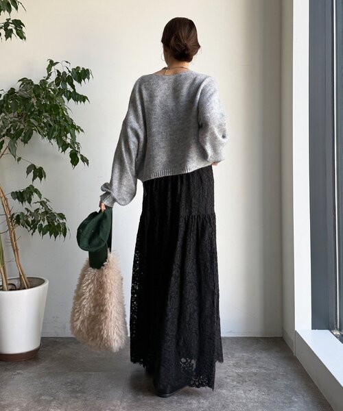 DouDou（ドゥドゥ）の「モヘヤメランジプルオーバー（ニット/セーター・レディース・ブラウン/ベージュ/グレー/イエロー・FREE）」の9枚目の写真