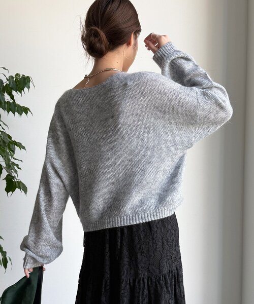 DouDou（ドゥドゥ）の「モヘヤメランジプルオーバー（ニット/セーター・レディース・ブラウン/ベージュ/グレー/イエロー・FREE）」の13枚目の写真