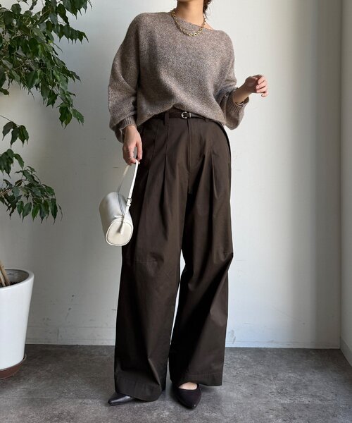 DouDou（ドゥドゥ）の「モヘヤメランジプルオーバー（ニット/セーター・レディース・ブラウン/ベージュ/グレー/イエロー・FREE）」の15枚目の写真