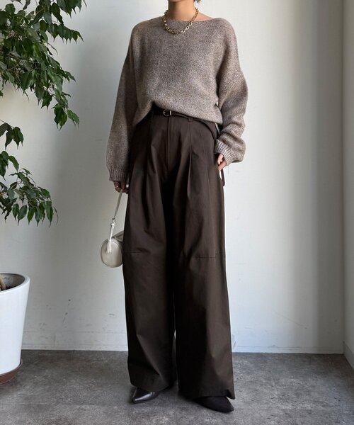 DouDou（ドゥドゥ）の「モヘヤメランジプルオーバー（ニット/セーター・レディース・ブラウン/ベージュ/グレー/イエロー・FREE）」の16枚目の写真