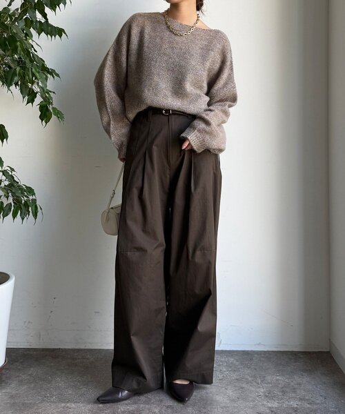 DouDou（ドゥドゥ）の「モヘヤメランジプルオーバー（ニット/セーター・レディース・ブラウン/ベージュ/グレー/イエロー・FREE）」の17枚目の写真