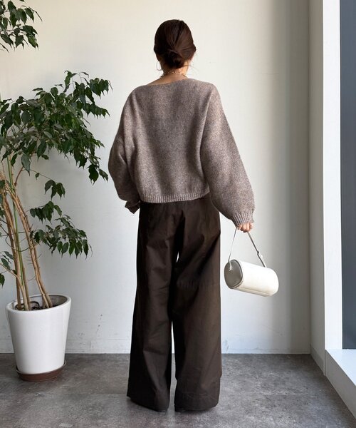 DouDou（ドゥドゥ）の「モヘヤメランジプルオーバー（ニット/セーター・レディース・ブラウン/ベージュ/グレー/イエロー・FREE）」の18枚目の写真