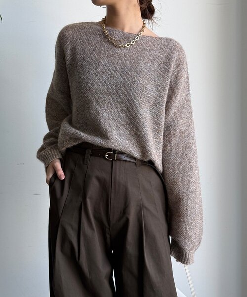 DouDou（ドゥドゥ）の「モヘヤメランジプルオーバー（ニット/セーター・レディース・ブラウン/ベージュ/グレー/イエロー・FREE）」の20枚目の写真