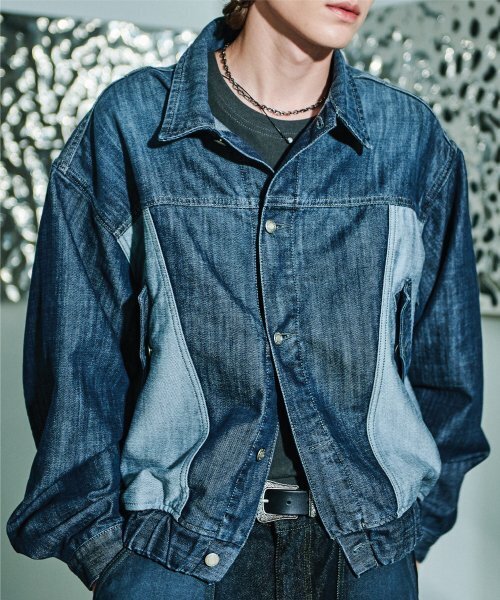 トラッカーデニムバルーンジャケットインディゴウォッシュ