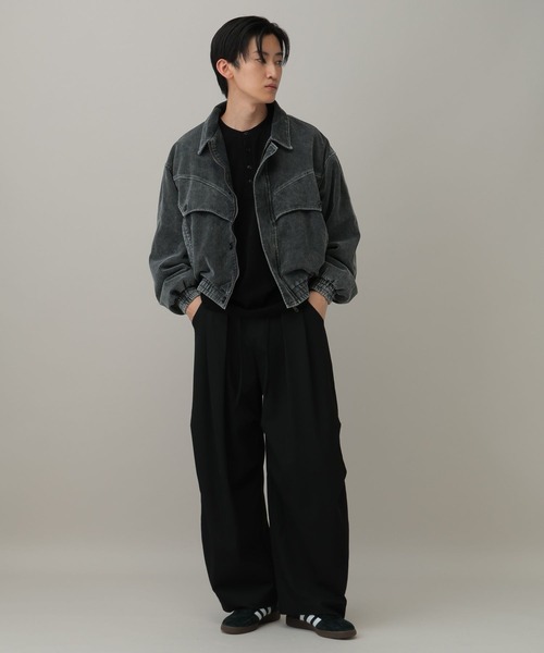 LAND MUSEUM（ランドミュージアム）の「LAND MUSEUM／コーデュロイリベットブルゾン（ブルゾン・メンズ・ダークブルー/ブラック・MEDIUM/LARGE）」の3枚目の写真