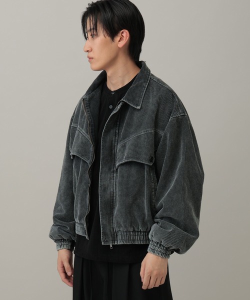 LAND MUSEUM（ランドミュージアム）の「LAND MUSEUM／コーデュロイリベットブルゾン（ブルゾン・メンズ・ダークブルー/ブラック・MEDIUM/LARGE）」の7枚目の写真