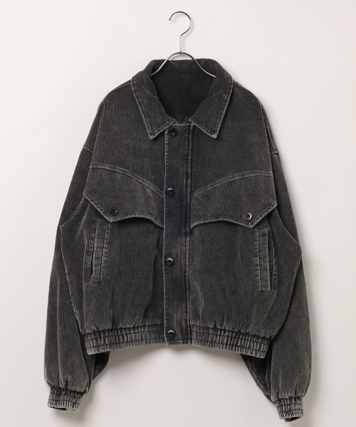 LAND MUSEUM（ランドミュージアム）の「LAND MUSEUM／コーデュロイリベットブルゾン（ブルゾン・メンズ・ダークブルー/ブラック・MEDIUM/LARGE）」の10枚目の写真
