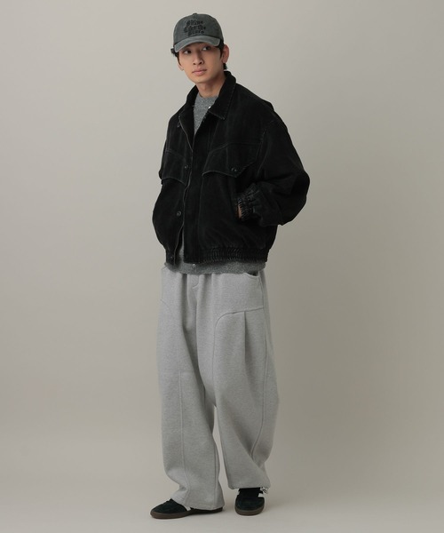 LAND MUSEUM（ランドミュージアム）の「LAND MUSEUM／コーデュロイリベットブルゾン（ブルゾン・メンズ・ダークブルー/ブラック・MEDIUM/LARGE）」の22枚目の写真