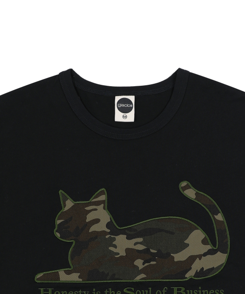 GLACK(グラック)の「GT199 アーネスティキャット カモ 半袖Tシャツ (ブラック)(Tシャツ/カットソー・レディース・その他・MEDIUM/LARGE/SMALL)」の3枚目の写真