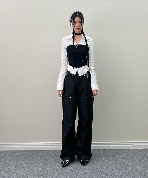 Midnight Move（ミッドナイトムーブ）の「scarf top knit [grey]（ニット/セーター・レディース・その他・FREE）」の10枚目の写真