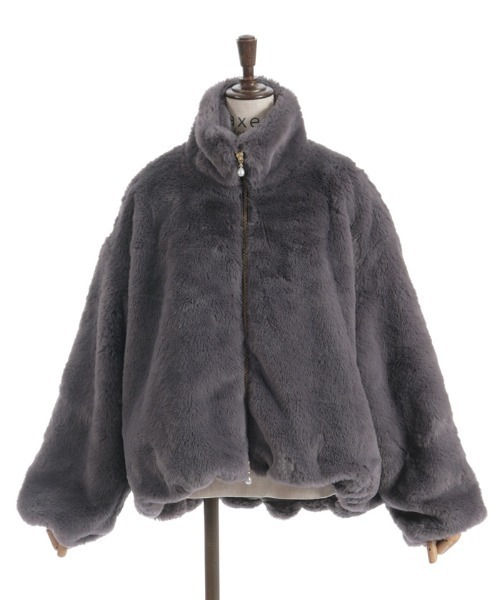 axes femme（アクシーズファム）の「ラビットライクファーコート（その他アウター・レディース・キナリ/チャコール/ピンク・FREE）」の10枚目の写真