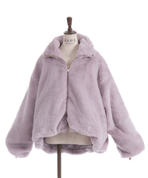 新品・タグ付き♡トロイメライ ファーコート ラム ラビット 定価59000円 ラビットライクファーコート（その他アウター）｜axes femme