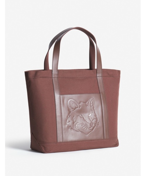 Maison Kitsune（メゾンキツネ）の「FOX HEAD LARGE TOTE（トートバッグ・レディース・ブラウン・U）」の2枚目の写真