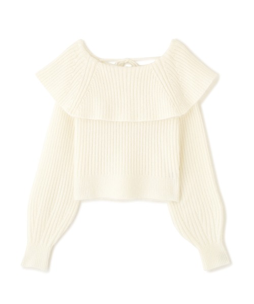 JILL by JILL STUART（ジルバイジルスチュアート）の「◇ ふわふわケープニット（ニット/セーター・レディース・ホワイト/ピンク/ブルー・FREE）」の4枚目の写真