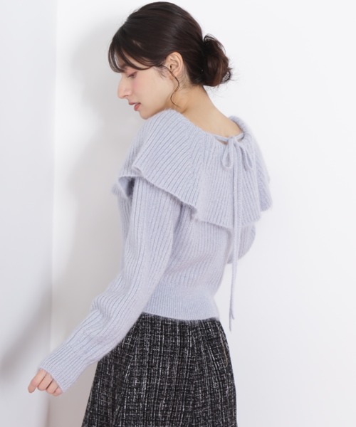 JILL by JILL STUART（ジルバイジルスチュアート）の「◇ ふわふわケープニット（ニット/セーター・レディース・ホワイト/ピンク/ブルー・FREE）」の20枚目の写真